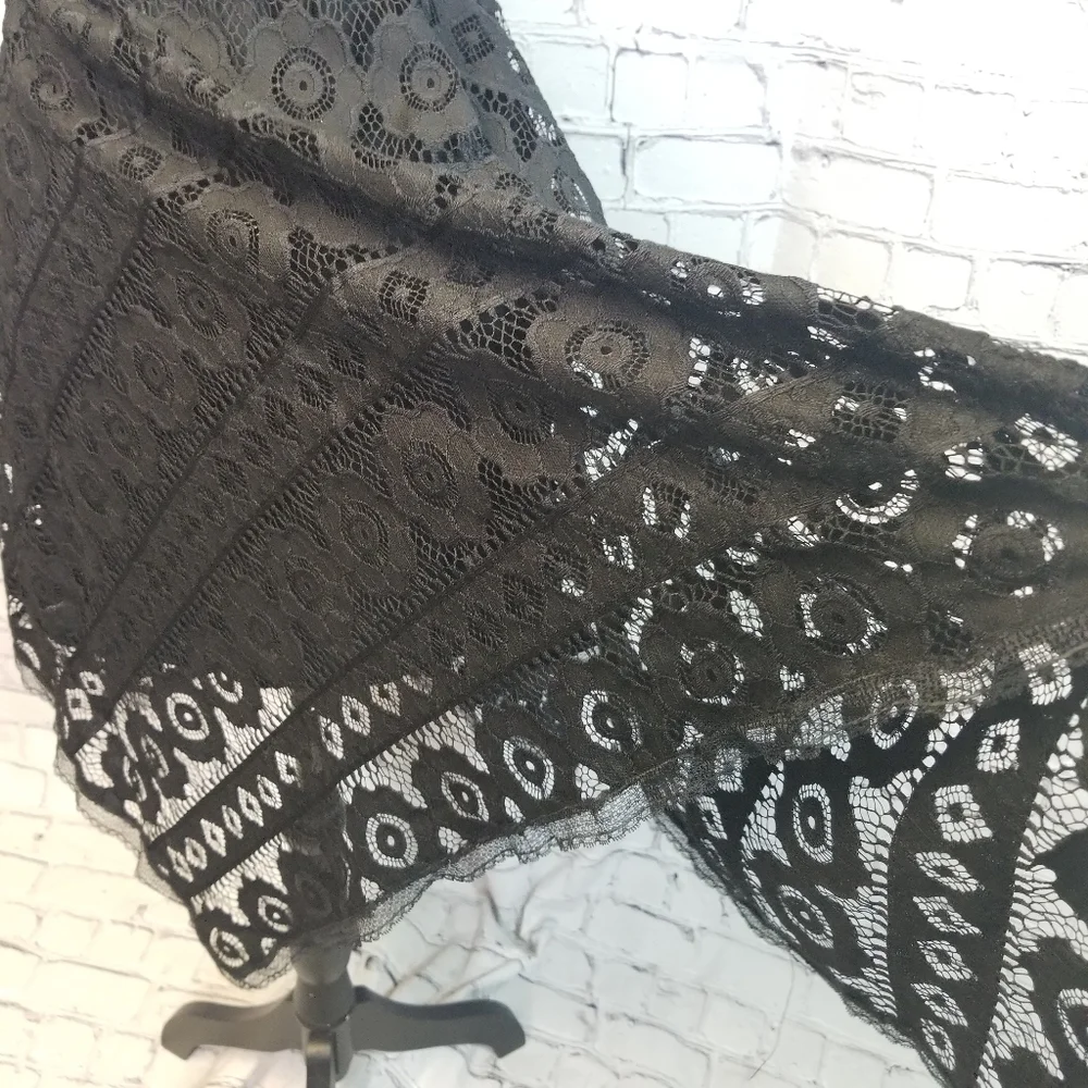 Free People Just Like Honey black lace mini